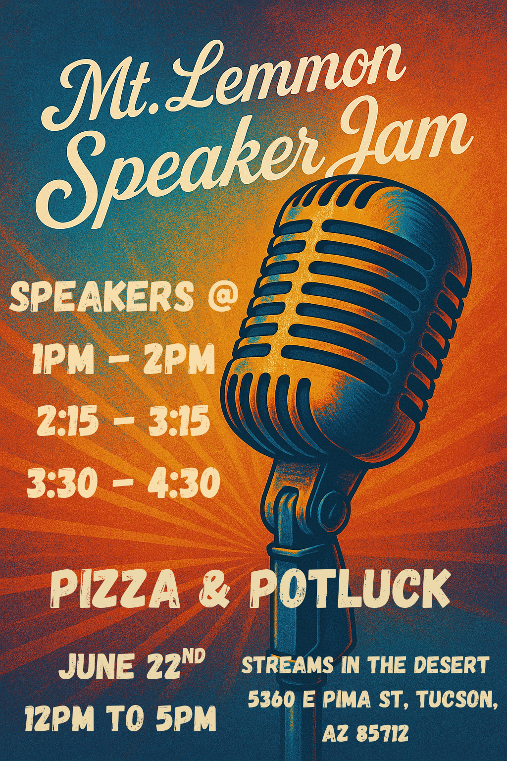 June 22nd Speaker fundraiser