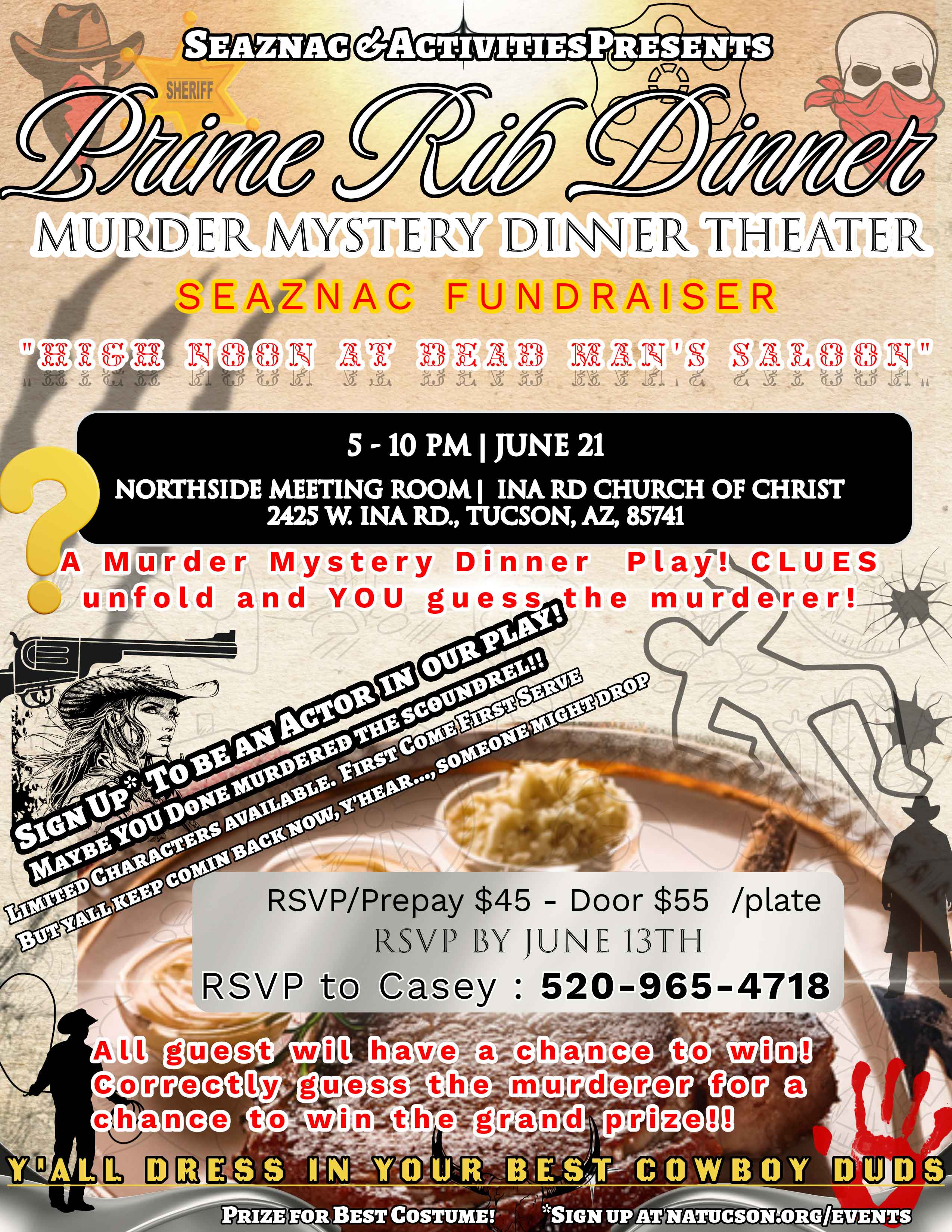 Prime steak dinner fundraiser